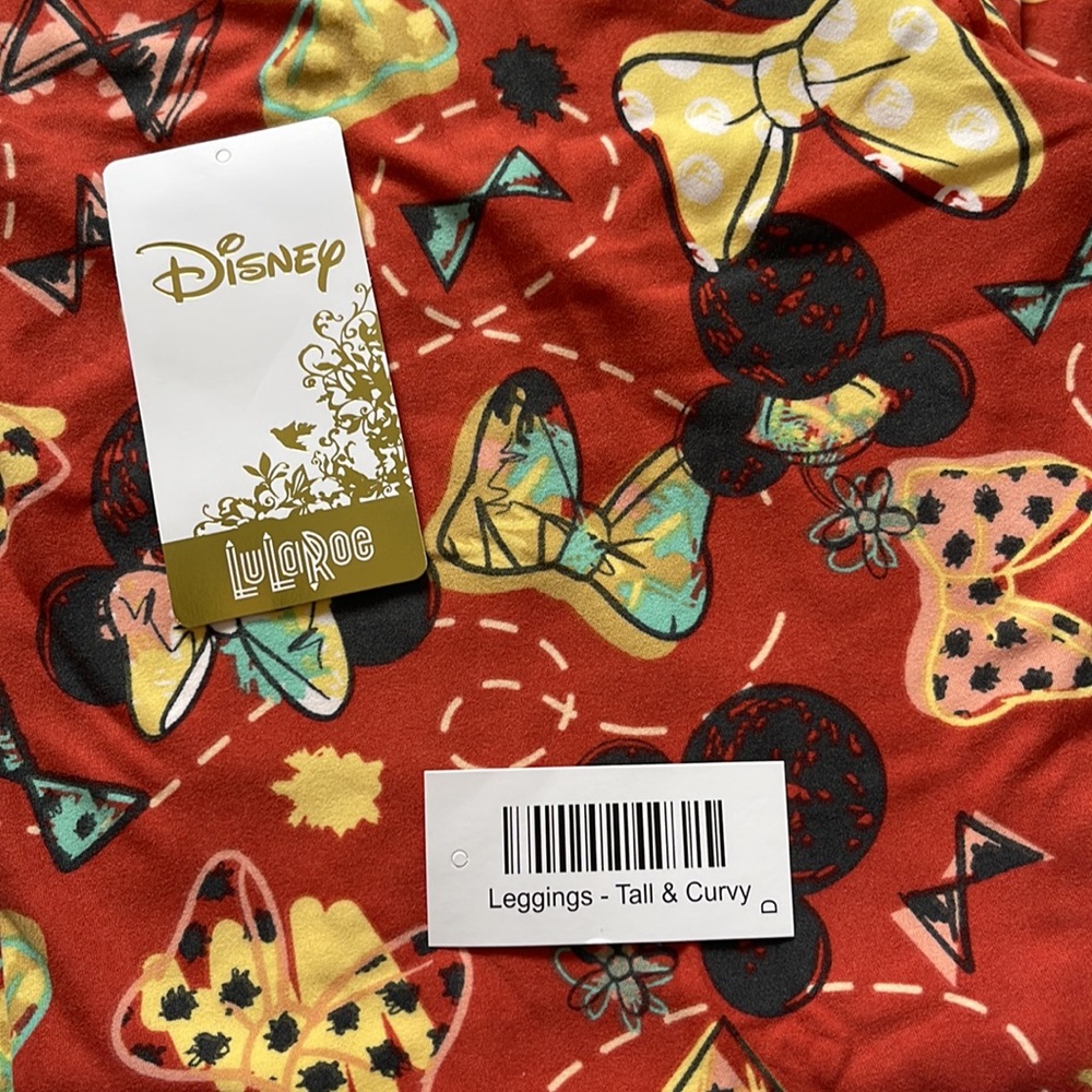 LularoeTC leggings Disney Minnie Mouse NWT - Picture 3 of 5
